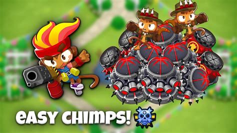 Fast Upgrades Very special quest returning from BTD5; survive 6 special action packed rounds on Dark Path with all towers upgrading once for free after each round Intense Bloon Rounds 30 rounds of concentrated Bloon attack. . What does chimps stand for btd6